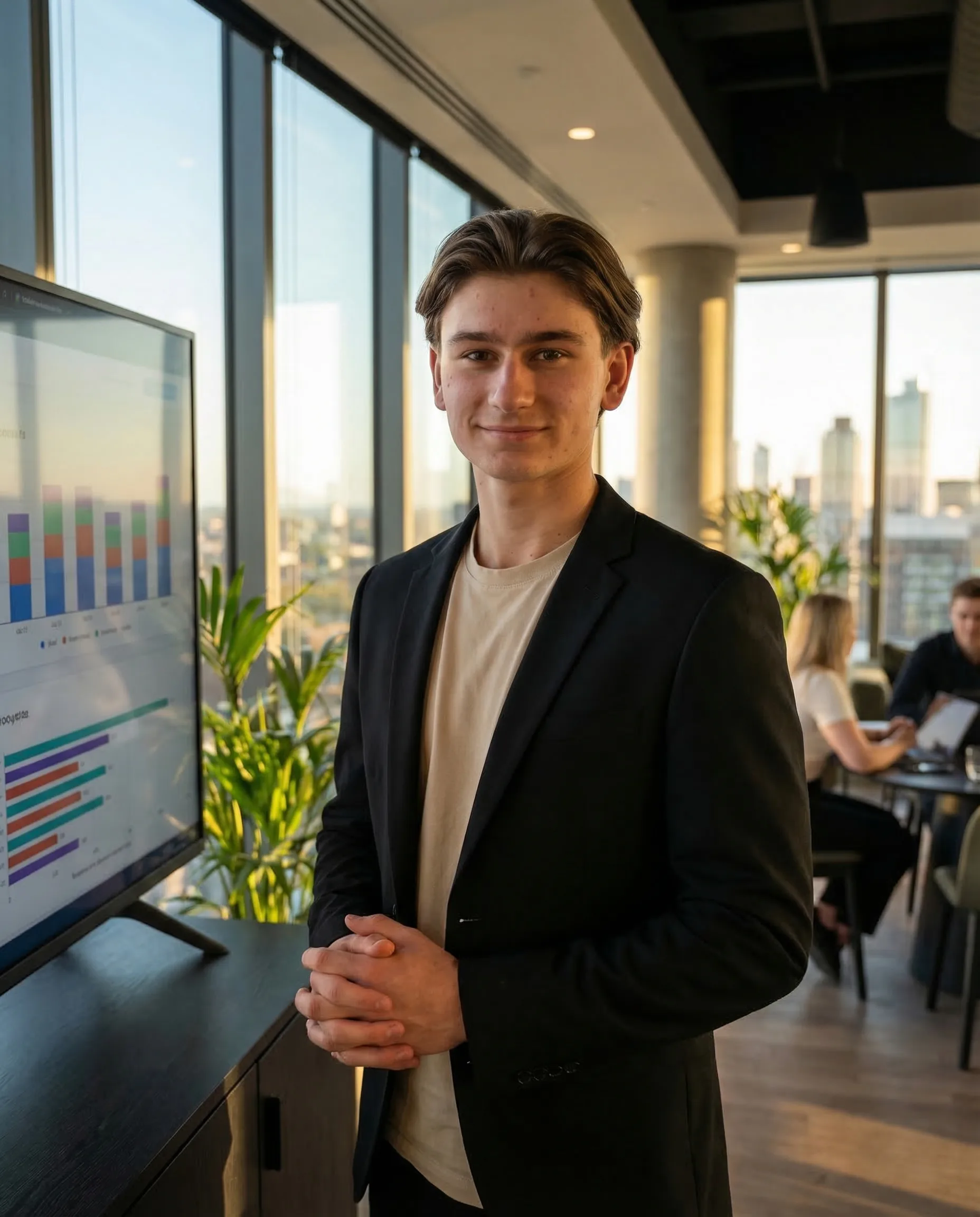 Rick presenting data insights